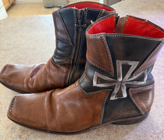 VTG Italian Mark Nason "Capone" Leather Boots Mens SZ. 9