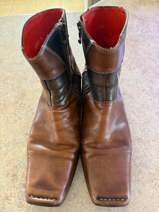 VTG Italian Mark Nason "Capone" Leather Boots Mens SZ. 9