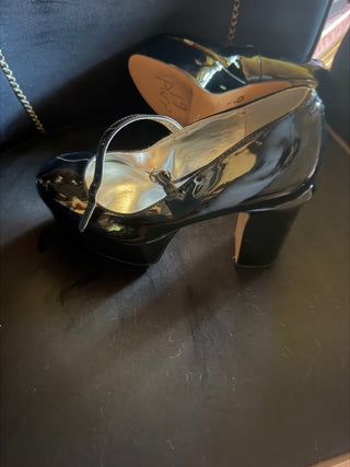 Mix No.6 Women's Pumps Black Patent Platform Heels Size 6.5