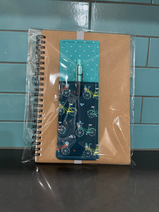 Journal Bookmark w/ Pen Holder - Bicycles