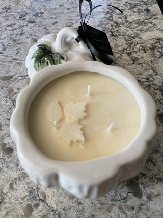 3-wick White Pumpkin Candle