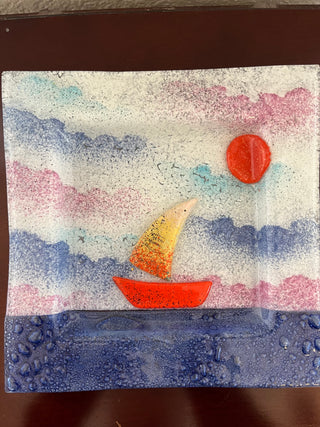 Vetro Murano Fused Art Glass Plate