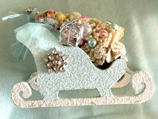 Pastel Sleigh Tree and Teddy Bear