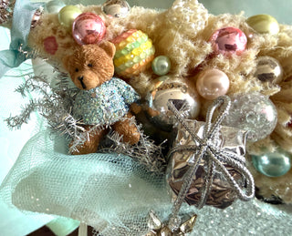Pastel Sleigh Tree and Teddy Bear