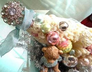 Pastel Sleigh Tree and Teddy Bear