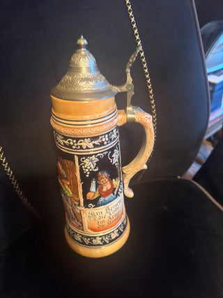 Vintage German Beer Stien 16" 2 Liters