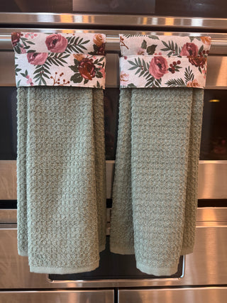 Hanging Kitchen Towel - Vintage Flowers