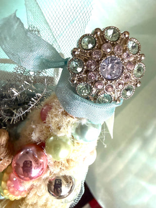 Pastel Sleigh Tree and Teddy Bear