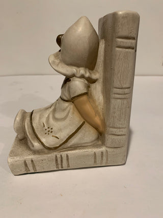Vntg ceramic Dutch girl bookend