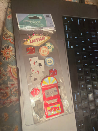 New Ek Success Jolees Dimensional Stickers Las Vegas Pack of 9