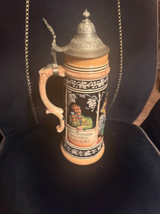 Vintage German Beer Stien 16" 2 Liters