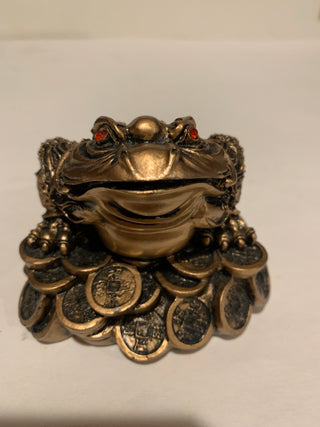 Bronze colored Money Frog 4”