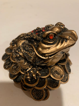 Bronze colored Money Frog 4”