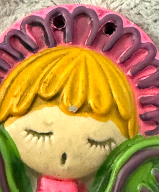 MCM Psychedelic Kitschy Angel Plaque