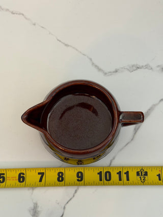 Vintage Marcrest Daisy and Dot Brown Stoneware Creamer Pitcher