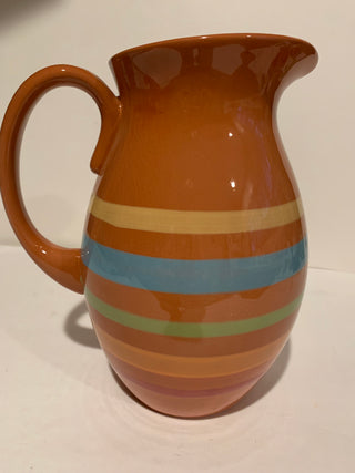 10” Hallmark glazed pitcher Teracota colores