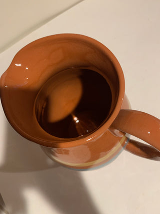 10” Hallmark glazed pitcher Teracota colores