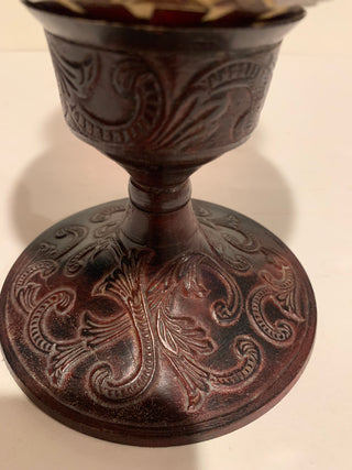 Vntg 11.5” Red Mosaic Hurricane (EACH)