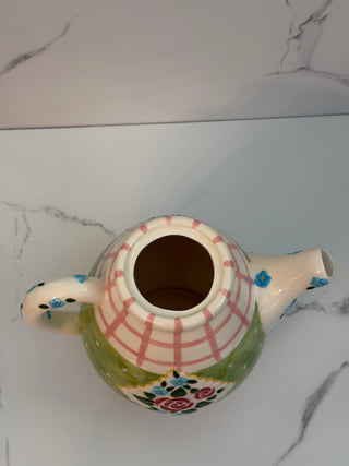 Vintage 1998 Mary Engelbreit “Rose Patch” Ceramic Teapot
