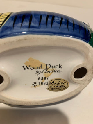 Vntg porcelain Wood Duck  Japan
