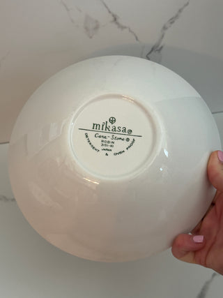 Vintage Mikasa Cera-Stone “Robin” Serving Bowl