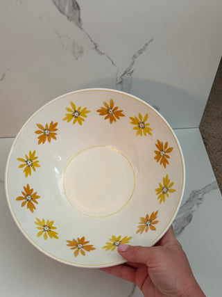 Vintage Mikasa Cera-Stone “Robin” Large Serving Bowl | Mid-Century Pattern