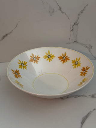 Vintage Mikasa Cera-Stone “Robin” Large Serving Bowl | Mid-Century Pattern