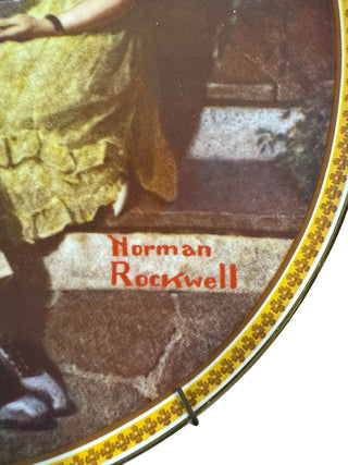 Knowles Norman Rockwell Pondering on the Porch Rediscovered Women Ltd Ed Collector Plate