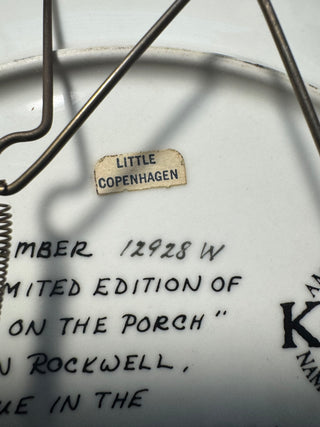 Knowles Norman Rockwell Pondering on the Porch Rediscovered Women Ltd Ed Collector Plate