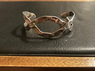 Sterling hammered cuff