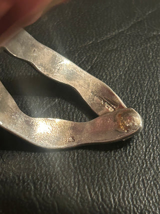 Sterling hammered cuff