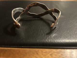 Sterling hammered cuff