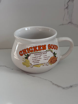 Vintage Dat’l Do-It Chicken Soup Recipe Ceramic Mug Bowl