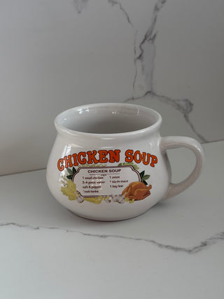 Vintage Dat’l Do-It Chicken Soup Recipe Ceramic Mug Bowl