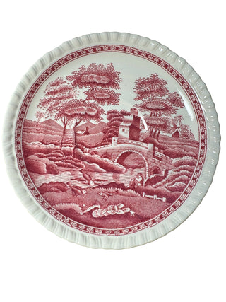Copeland Spode’s Tower England Red Transferware Cup & Saucer Set 2.5x2.5x5