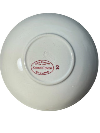 Copeland Spode’s Tower England Red Transferware Cup & Saucer Set 2.5x2.5x5
