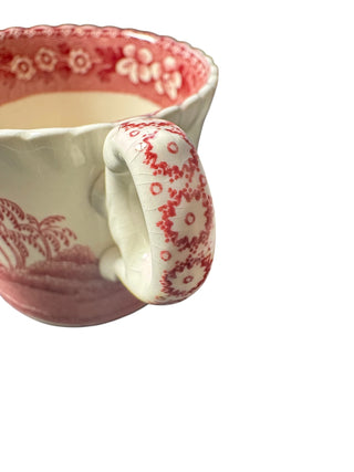 Copeland Spode’s Tower England Red Transferware Cup & Saucer Set 2.5x2.5x5
