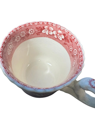 Copeland Spode’s Tower England Red Transferware Cup & Saucer Set 2.5x2.5x5