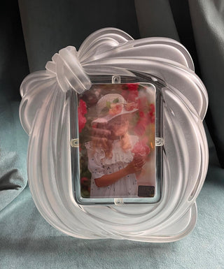 NEW Vintage Mikasa Crystal Love Knot Photo Frame - 4x6, Made in Germany