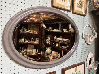 Oval Beveled Mirror, Granite Gray    MTS