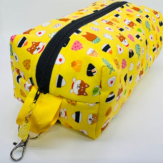Handmade Cosmetic Bag - Yellow Shiva and Rice - RCD
