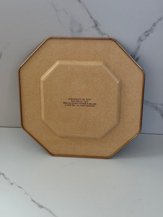 Vintage 1982 Avon Plum Pudding Tin Recipe Plate