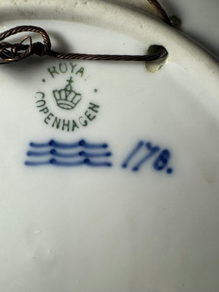 Royal Copenhagen Denmark 1966 Forplejningskorpset Commemorative Wall Plate 7” Blue White