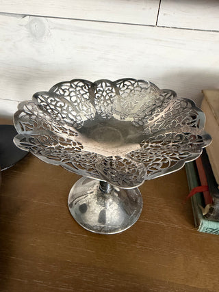 Vtg "Lovelace" 1930's International Silver Co pedestal dish