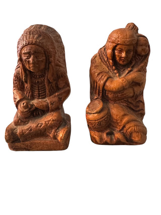 Native American Salt & Pepper Shakers 2 pc Set