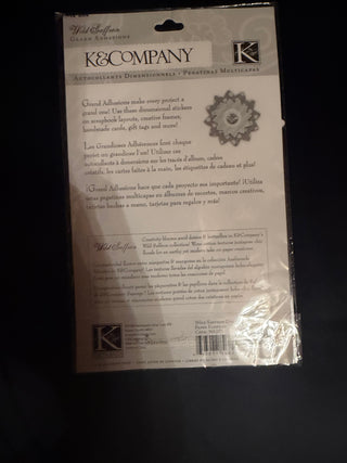 K & C Company Wild Saffron Daisy Paper Flowers Grand Adhesions Stickers