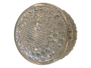 Clear Hobnail Glass Trinket Jar w/lid