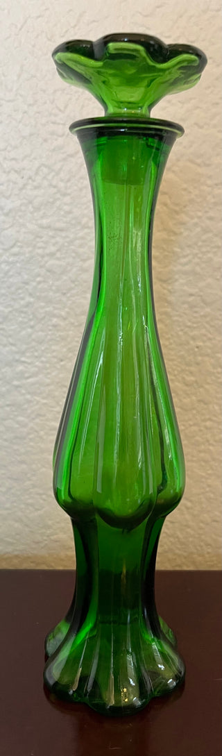 Vintage Avon Emerald green perfume bottle with lid