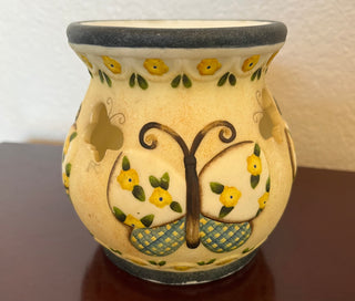 Lang candles melting pot, floral & butterfly design