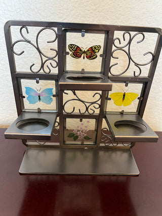 Vintage Tea light butterfly easel by Partylite